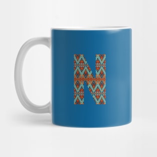 Letter N- boho design Mug